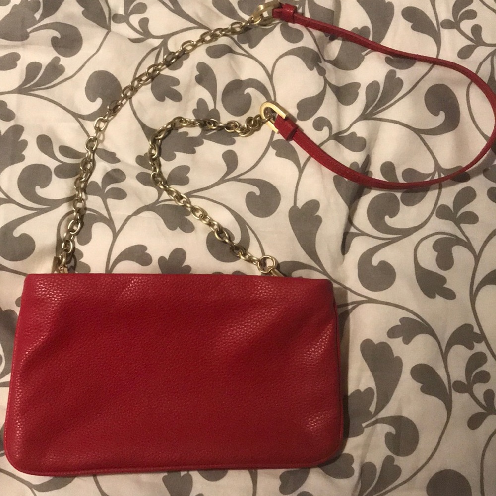 Ann Taylor Red Crossbag Purse